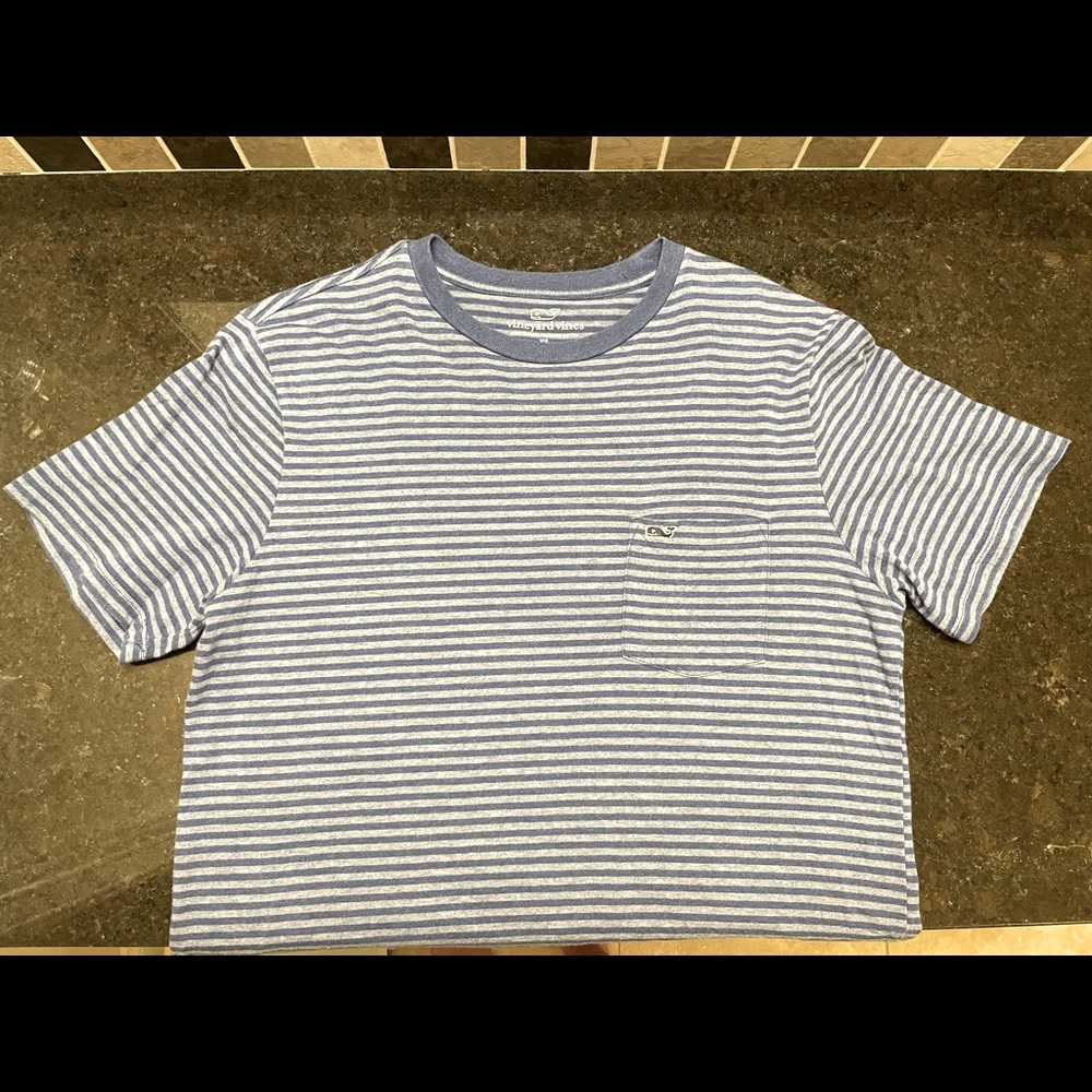 Vineyard Vines Stripped Pocket T-Shirt